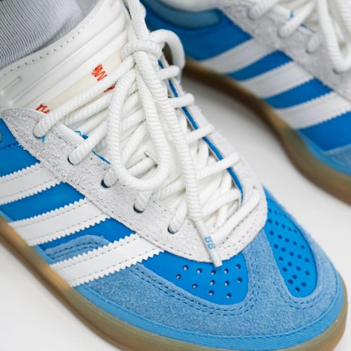 Chi tiết upper da nubuck Gazelle Indoor Bad Bunny San Juan